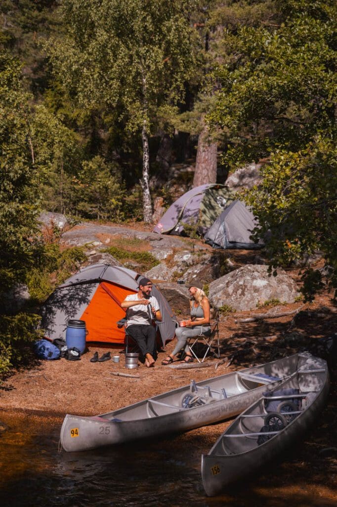 friends are going wild camping